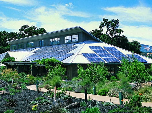 Commercial Building With Solar Panels